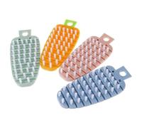 Agmoctz 4 PCS Carrot Kitchen Brush, Fruit and Vegetable Cleaning Brush, Potato Scrubber, As Shown PP+PE Flexible Fruit Brushes,Vegetable Scrubber