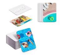 Agmoctz 40 Pcs Sublimation Magnets Blank 3.5 X 2.3 Inch Personalized Fridge Refrigerator Magnets Blanksc for Kitchen Decorative