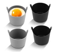 Agmoctz 4pcs Ramekins for Air Fryer,Air Fryer Egg Moulds with Dual-Handle Reusable Air Fryer Egg Moulds for Air Fryer Easy Install Easy to Use