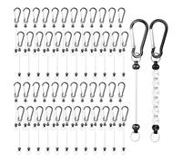 Agmoctz 50pcs Beadable Keychain Bars, Bead Key Chain Making Kit Keychain Accessories Charms Beads DIY Blank Metal Keychain