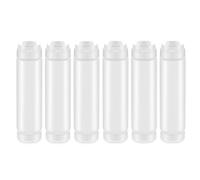 Agmoctz 6 Pcs 16 Oz Inverted Plastic Squeeze Bottles, Refillable Tip Large Valve Dispenser Condiment Squeeze Bottle for Sauces