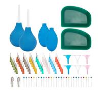 Agmoctz 65 Piece Pottery Tools Ceramic Precision Tip Applicator Bottles, Decorating Tools, Rubber Squeeze Bottles with Fine Tips