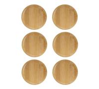 Agmoctz 6Pcs Wine Glass Topper, 4Inch Wine Glass Charcuterie Topper Bamboo Wine Glass Topper Coasters