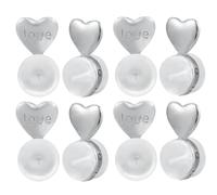 Agmoctz 8PCS Earring Backs for -Ears, Earring Lifter Backs Replacements for Heavy Earrings,White Gold