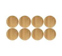 Agmoctz 8Pcs Wine Glass Topper, 4Inch Wine Glass Charcuterie Topper Bamboo Wine Glass Topper Coasters