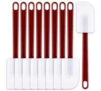 Agmoctz 9 Pcs Silicone Rubber Spatula Heat Scraper for Kitchen Cooking Frying Spreading Baking