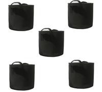 Agmoctz Black Heavy Duty Fabric Pots, Vegetable/Flower/Plant Grow Bags, Thickened Non-Woven Fabric Pots with Handles (5 Gallons)
