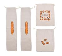 Agmoctz Bread Bag Reusable Cotton Drawstring Storage Bag Homemade Bread Fresh Eco-Friendly Kitchen Storage Bag