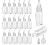 Agmoctz Bulk Pack of 20 Airbrush Paint Jars, Small 1oz/30ml Plastic Containers with Balls for Paint Mixing