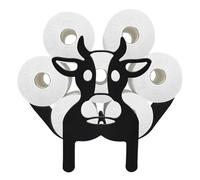Agmoctz Cow Toilet Paper Holder Stand for Extra 8 Rolls, Funny Decorative Free Standing Toilet Paper Storage, Farmhouse Bathroom
