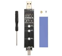 Agmoctz Dual Protocol Type-C Type-A M.2 NVME PCIe NGFF USB3.1 GEN2 10Gbps M2 SSD Case Adapter Card for 2230/2242/2260/2280 SSD