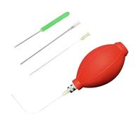 Agmoctz Easy Egg Blower Tools One Hole Empty Egg Pump Supplies Ukrainian Egg Decorating Kit Red with Replaceable Gas Needles
