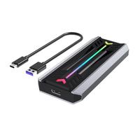 Agmoctz External Nvme M2 SSD Enclosure M.2 NGFF NVME Dual Protocol Solid State Drive Case Supports M.2 NGFF 2230/2242/2260/2280