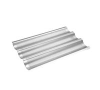 Agmoctz French Bread Baking Pan 3 Waves Non-Stick Stainless Steel Bread Tray for Toaster Oven Kitchen Meat Biscuit Bread Plate