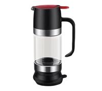 Agmoctz Honey Dispenser Jar, 10 Oz No Drip Glass with Handle Durables Clear Syrup Dispenser Pot with Silicone Base