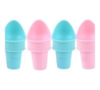 Agmoctz Ice Cream and Popsicle Tool Set Ice Cream Spoon, Reusable Mini Scoop Cones Set, Good Grip Plastic Cookie Baking D