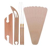 Agmoctz Inkle Weaving Shuttles Set Multifunctional Weaving Tool Practical Needle Threader for Weaving Enthusiasts Craft Lovers