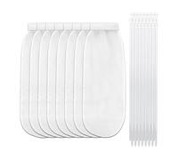 Agmoctz Lint Trap and Cable Ties Set for Washing Machine, Includes 8 Nylon Mesh Lint Traps and 24 Cable Ties, Lint Filtration