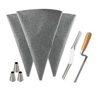 Agmoctz Masonry Mortar and Cement Sealing Bags, for Tile Grout Bags with Metal Tips for Installation