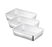 Agmoctz Meat Keeper for Refrigerator 3X Airtight Food Storage Containers with Lid Stainless Steel Bacon Keeper Fridge Organizer