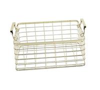 Agmoctz Metal Storage Basket Chic Nordic Handmade Iron Net Table Shelves Basket Bath Clothes Cosmetics Storage Basket-Gold