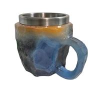 Agmoctz Mineral Crystal Coffee Mugs Multi-Colored Coffee Mug Natural Colorful Crystal Christmas Mugs Gift for Home Office