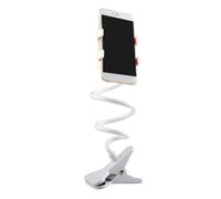 Agmoctz Mobile Phone Holder Flexible Lazy Holder Adjustable Cell Phone Clip Home Bed Desktop Mount Bracket Phone Stand White