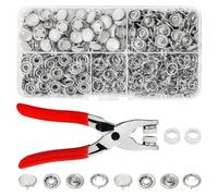 Agmoctz Pearl Snaps for Fabric Snap Pliers, Metal Snap Button Kit for Clothing, Shirts, Onesie, Romper,120 Set