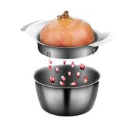 Agmoctz Pomegranate Peeler Tool Stainless Steel Pomegranate Seeder Pomegranate Arils Removal Tool with Bowl and Wooden Hammer