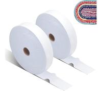Agmoctz Quilting JellyRoll Fabric, 2 1/2 Inch Cotton Blend Wool Batting Rolls for Rugs, Wallets (2 Rolls)(2 1/2 Inch X 70 Yards)