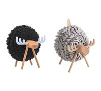 Agmoctz Sheep Shape Coasters Anti Slip Cup Pads Coasters Insulated Round Felt Cup Mats Home Office Decor Easy Install