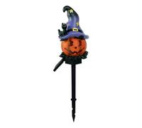 Agmoctz Solar Pumpkin Lantern Halloween Outdoor Light Atmosphere Light Waterproof Resin Light Suitable for Courtyard Garden