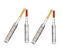 Agmoctz Stainless Steel Grill Grill Cage Wooden Handle BBQ Grill Clip Grill Rack Iron Grill