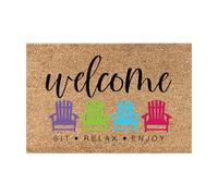 Agmoctz Summer Door Mats Outside Mats Funny Cute Doormats for Outdoor and Indoor Uses Floor Mats Easy Install Easy to Use L