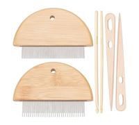 Agmoctz Tapestry Weaving Combs Hand Knitting Tools Needle Threader Crochet Tassel Comb Crochet Hook for Tapestry Wall Hanging