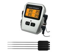 Agmoctz Tuya 100M Wireless Meat Food Thermometer Kitchen Cooking Tool Oven Grill BBQ Bluetooth Temperature Meter(Silver) Easy to Use