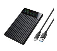 Agmoctz Type-C Portable Hard Drive Chassis Intelligent Digital Display 2.5 Inch Laptop External Serial Port U25T