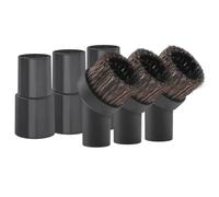 Agmoctz Vacuum Brushes 3 Pairs, Vacuum Attachment Round Dust Brushes Horse Hair with Universal Connectors for Standard Hose