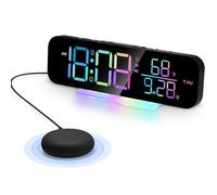 Agmoctz Vibrating Clock with Super Loud Alarm and Bed Shaking Vibrator. Various Display Modes with Colorful RGB LED Night Light