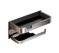 Agmoctz Wall Mounted Toilet Paper Holder Bathroom Rolling Paper Organizer Wall Shelves Napkin Roll Toilet Paper Towel Holder