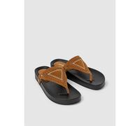 Agnes Braided Flip Flops camel