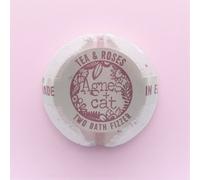 KDMD Agnes + Cat Bath Fizzer Tea & Roses Handmade UK Relaxing Bath Bomb in White