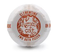 KDMD Agnes & Cat Clementine Bath Fizzer Natural Citrus & Cocoa Butter in White