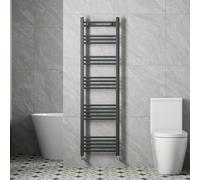 Agnite Modern Bathroom 1600 X 450mm Heated Towel Rail Radiator Straight Anthracite Flat