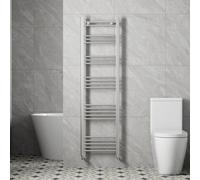 Agnite Modern Bathroom 1600 X 450mm Heated Towel Rail Radiator Straight Chrome 22 Rails