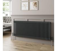 Agnite Traditional Colosseum Horizontal Double Bar Column Radiator 600X1460 Anthracite
