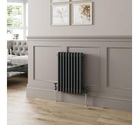 Agnite Traditional Colosseum Horizontal Triple Bar Column Radiator 600X425mm Anthracite