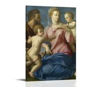 Agnolo Bronzino Paintings Wall Art Poster Prints The Holy Family with The Infant Saint John The Baptist (1540s) Artworks Picture Print Wall Art Painting Canvas Gift Decor Homes Decorative Frame 08x12i
