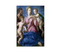 Agnolo Bronzino - The Holy Family with The Infant Saint John The Baptist Poster Canvas Wall Decor Art Painting Prints on Modern Artwork for Living Room,Bathroom,Bedroom,Home 08x12inch(20x30cm)