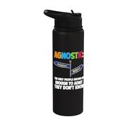Agnostic Freethinker Proud Atheist Non Believers Atheism Stainless Steel Insulated Water Bottle